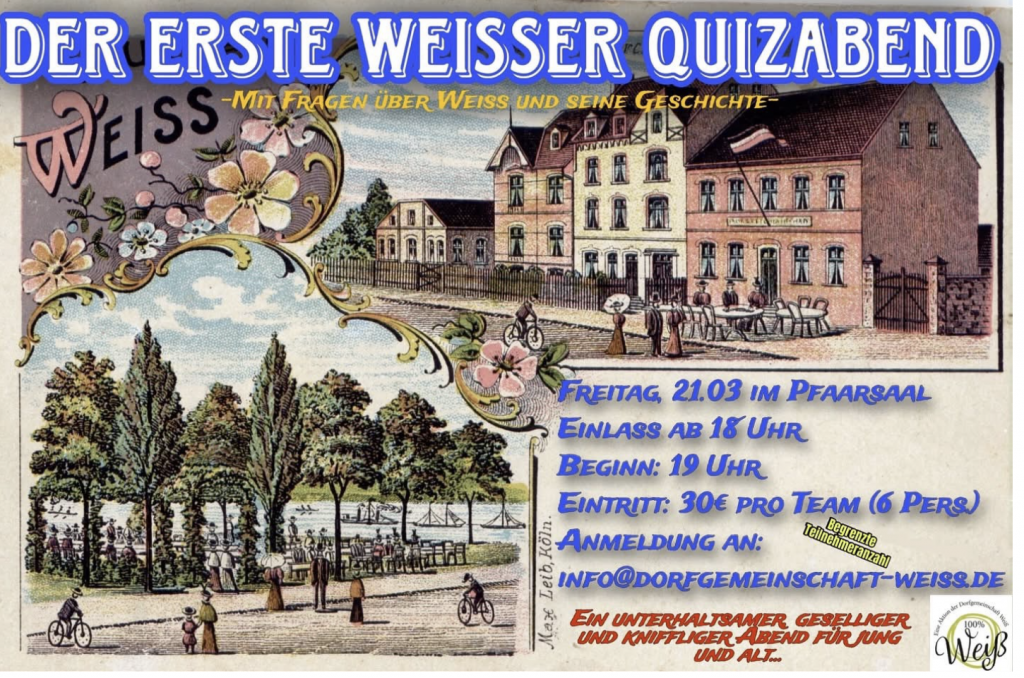 Der erste Weißer Quizabend